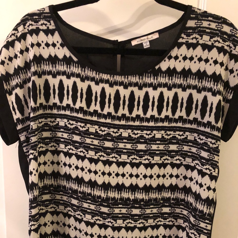 Black and White Cute Blouse